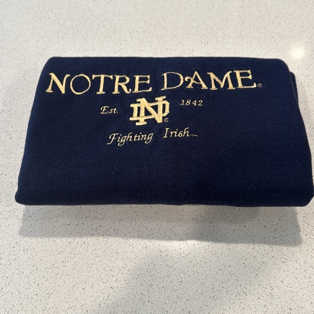 Rare Notre Dame fighting Irish vintage crewneck sweater vest size X Large blue - Picture 9 of 9